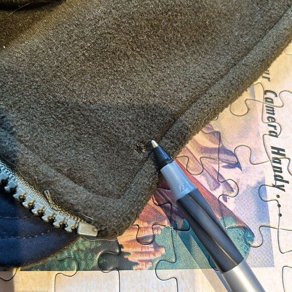 Mens XL EMS Full Zip Vest Olive Green Polartec - Picture 8 of 10